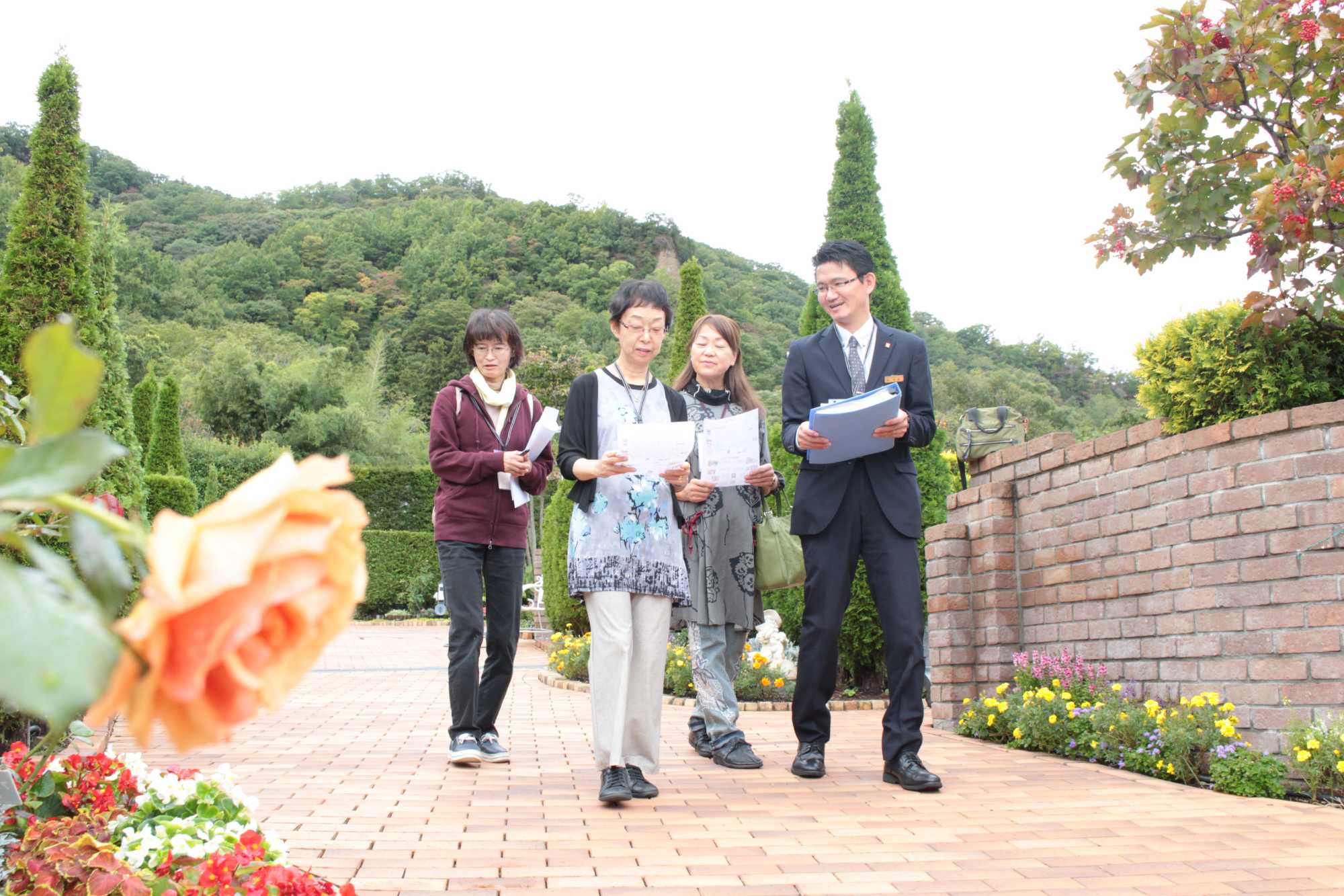 上田市の墓地エンゼルパークを見学